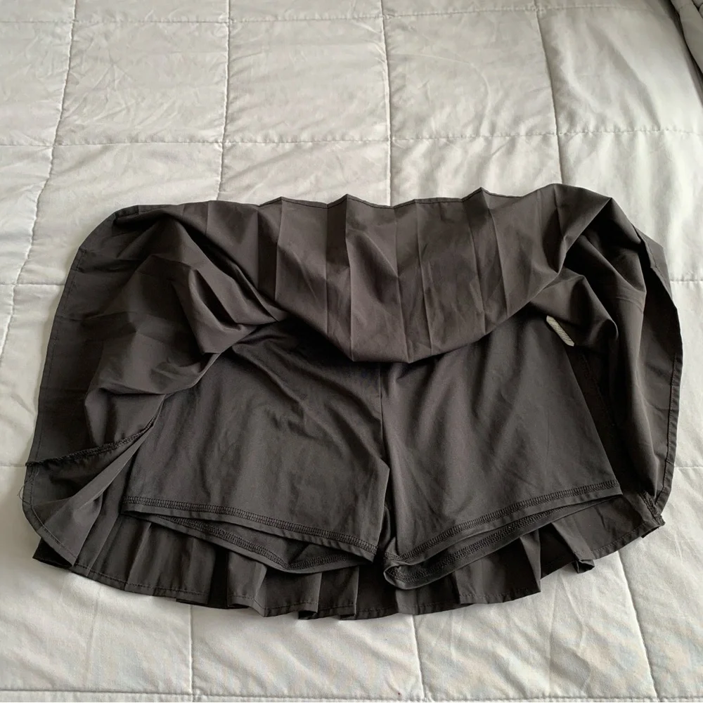 Black Pleated Tennis Skirt Mini Size Small Built In Shorts
